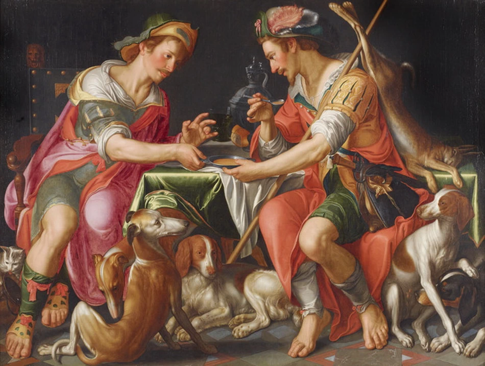 Esaù vende la primogenitura a Giacobbe per una ciotola di lenticchie - Baarn